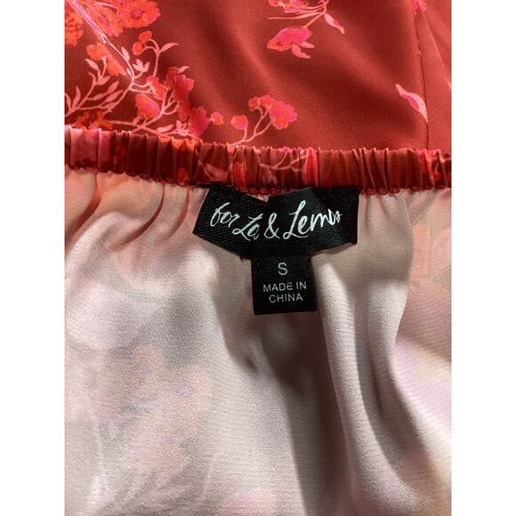 For Love & Lemons 'Alia' Red Satin Mini Dress Size S - Picture 4 of 4